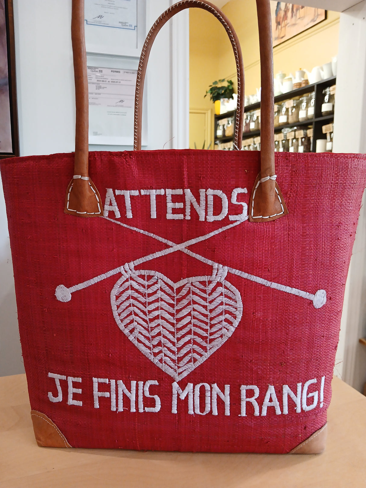 PAN0099 - Sac-panier 'Attends, je finis mon rang'