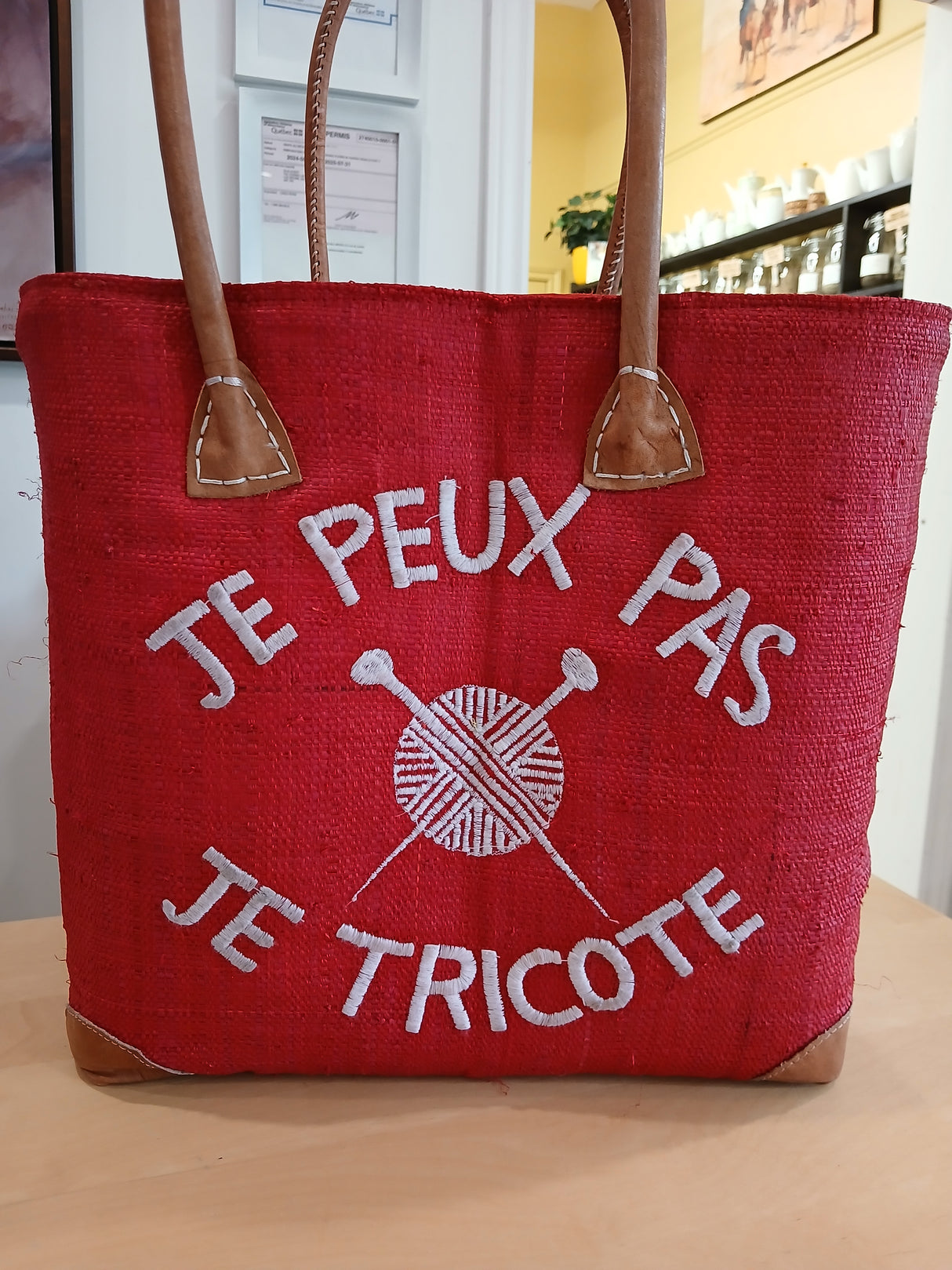 PAN0102 - Sac-panier 'Je peux pas, je tricote'