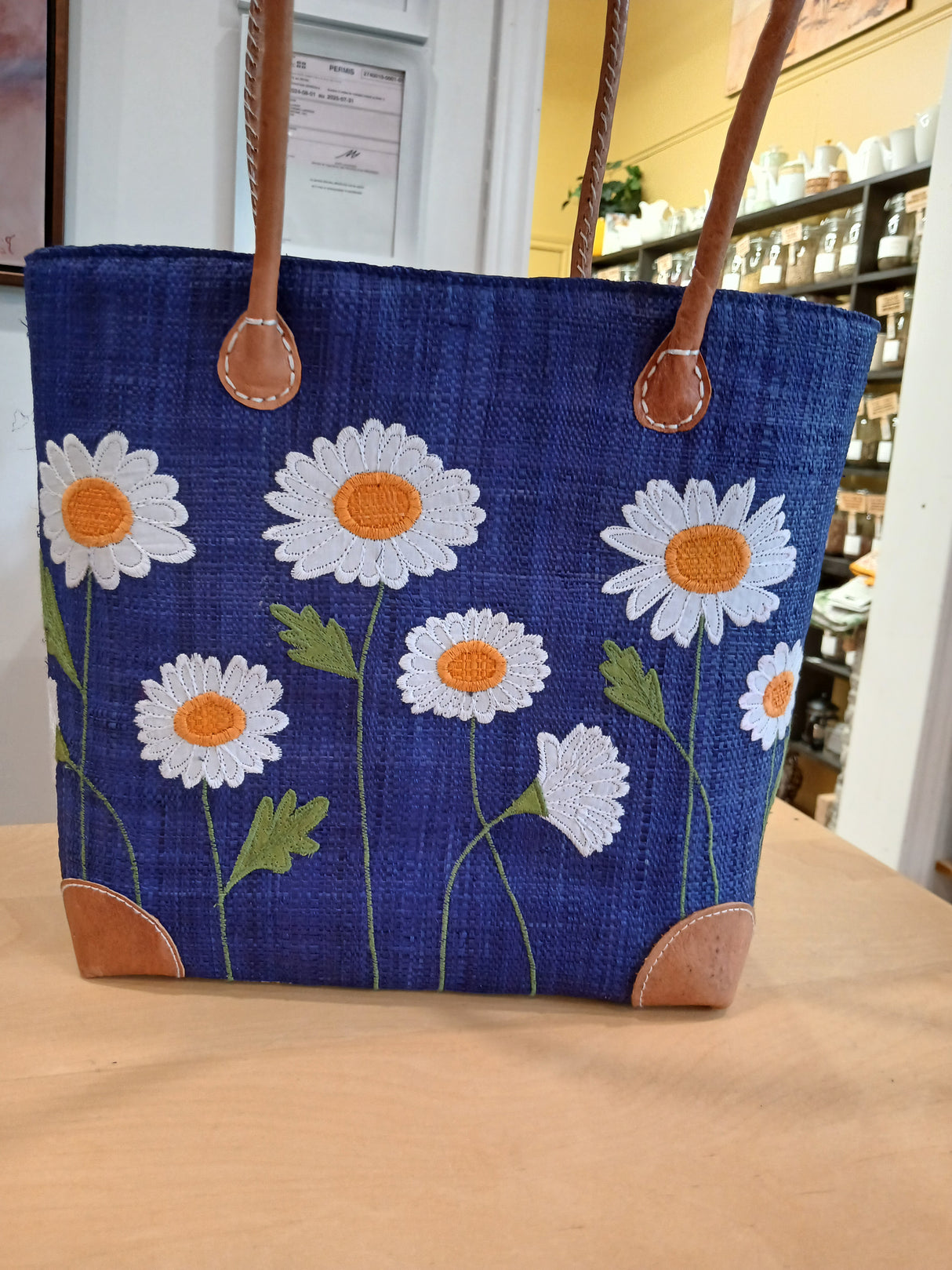 PAN0108 - Sac-panier 'Marguerites'