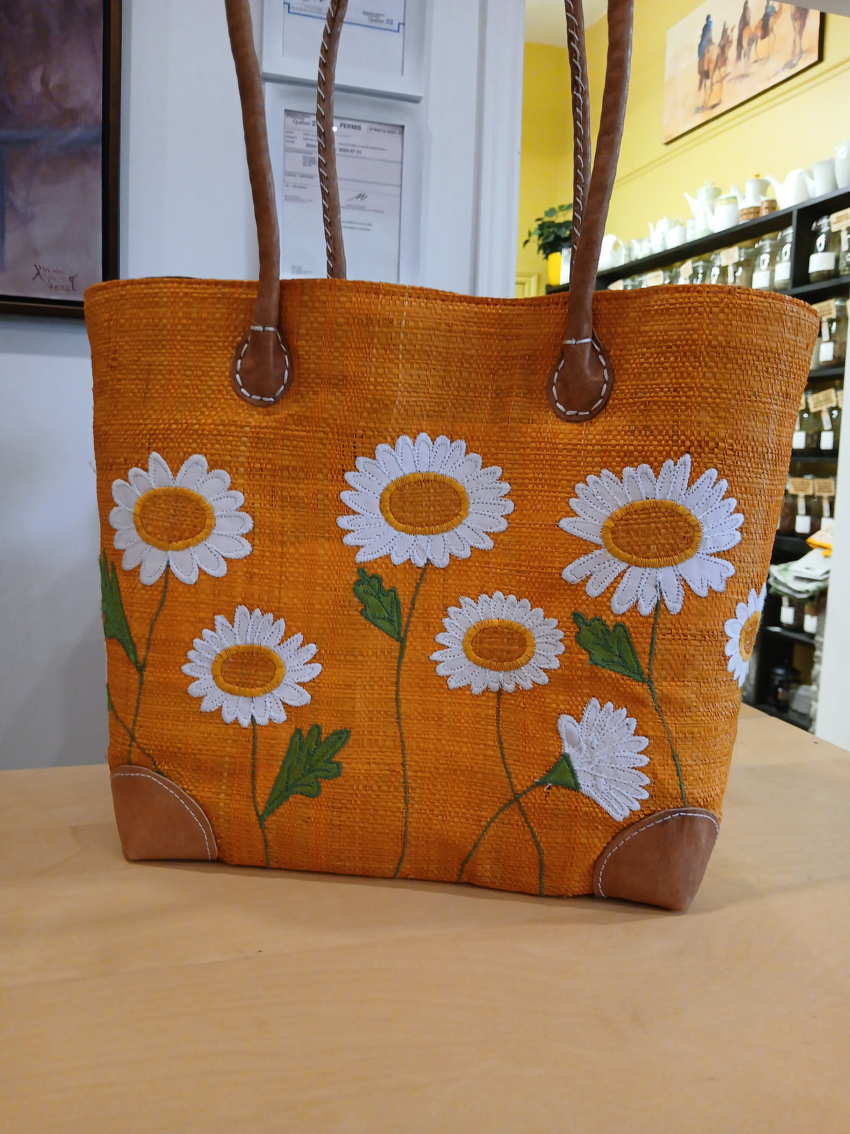 PAN0109 - Sac-panier 'Marguerites'