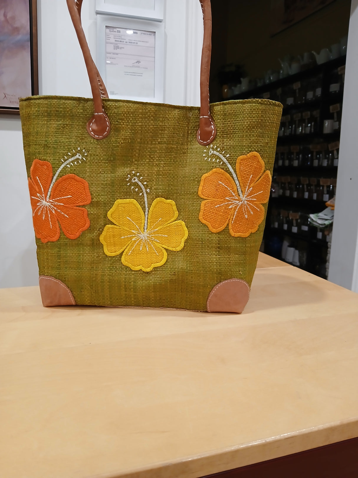 PAN0112 - Sac-panier 'Hibiscus'