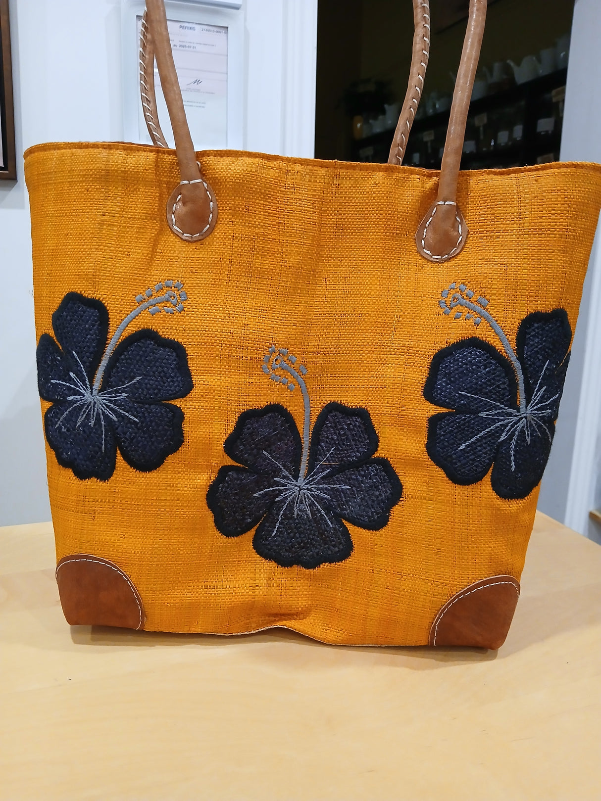 PAN0113 - Sac-panier 'Hibiscus'