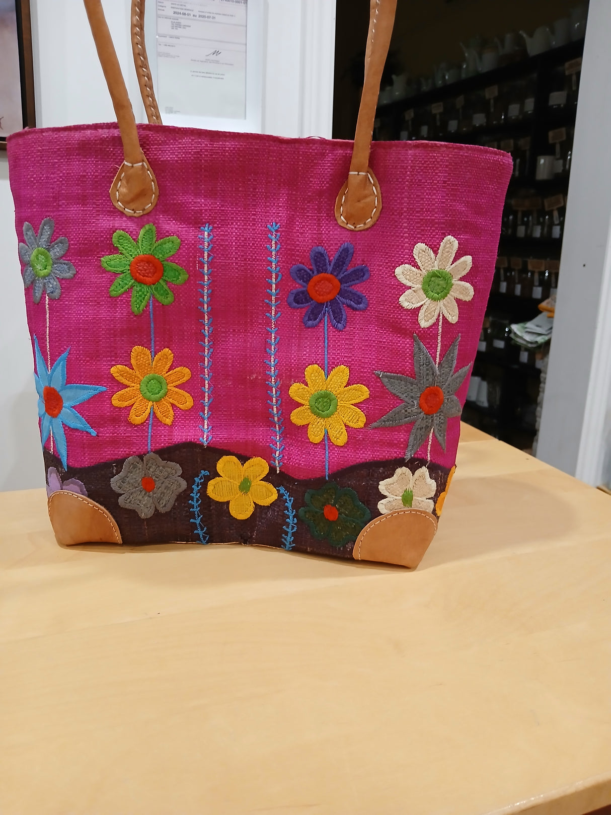PAN0114 - Sac-panier 'Jardin de fleurs'
