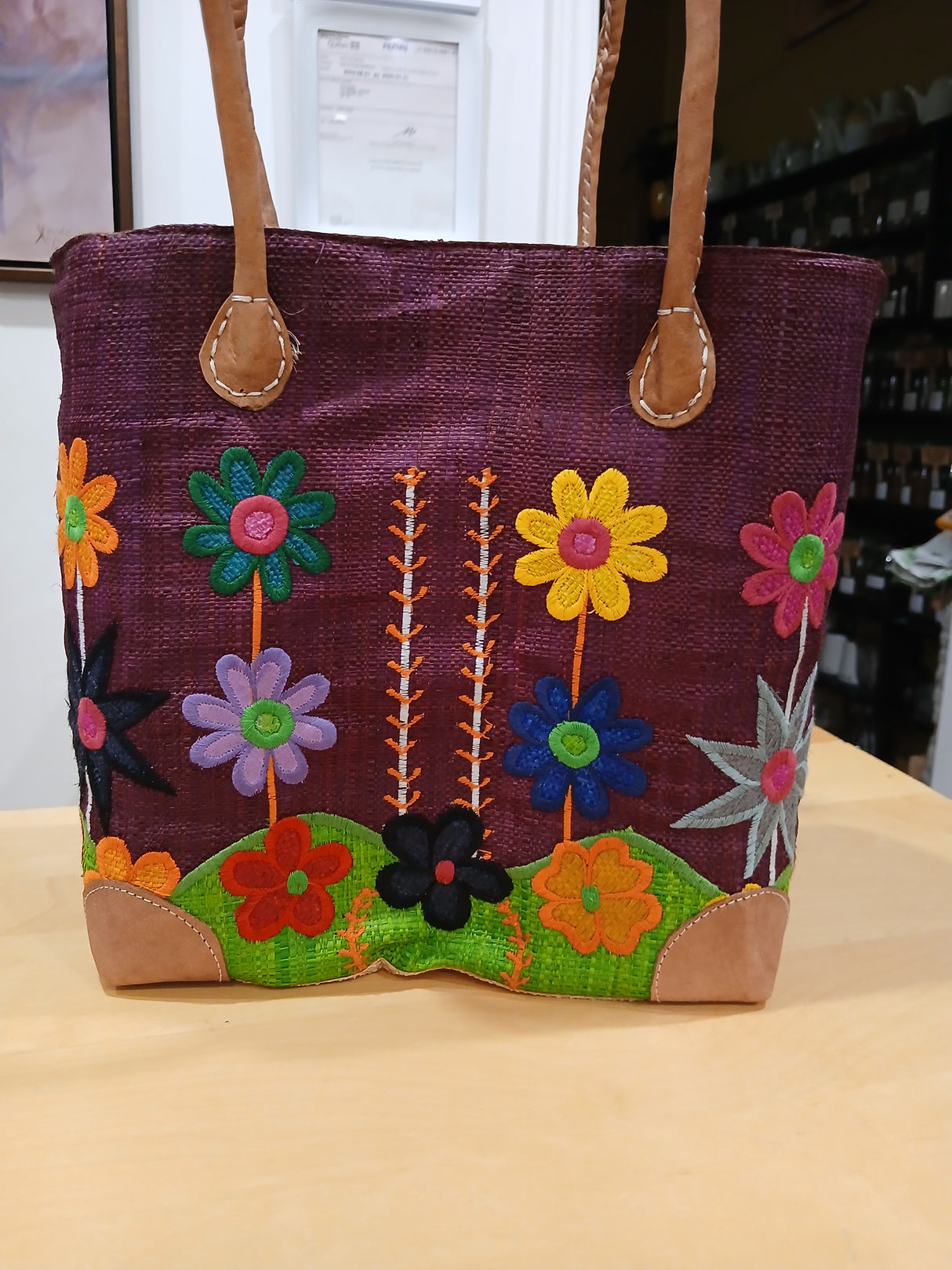 PAN0116 - Sac-panier 'Jardin de fleurs'