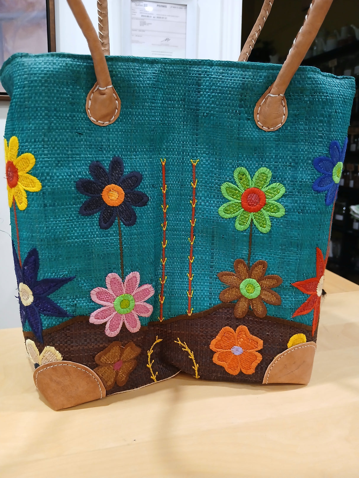 PAN0117 - Sac-panier 'Jardin de fleurs'
