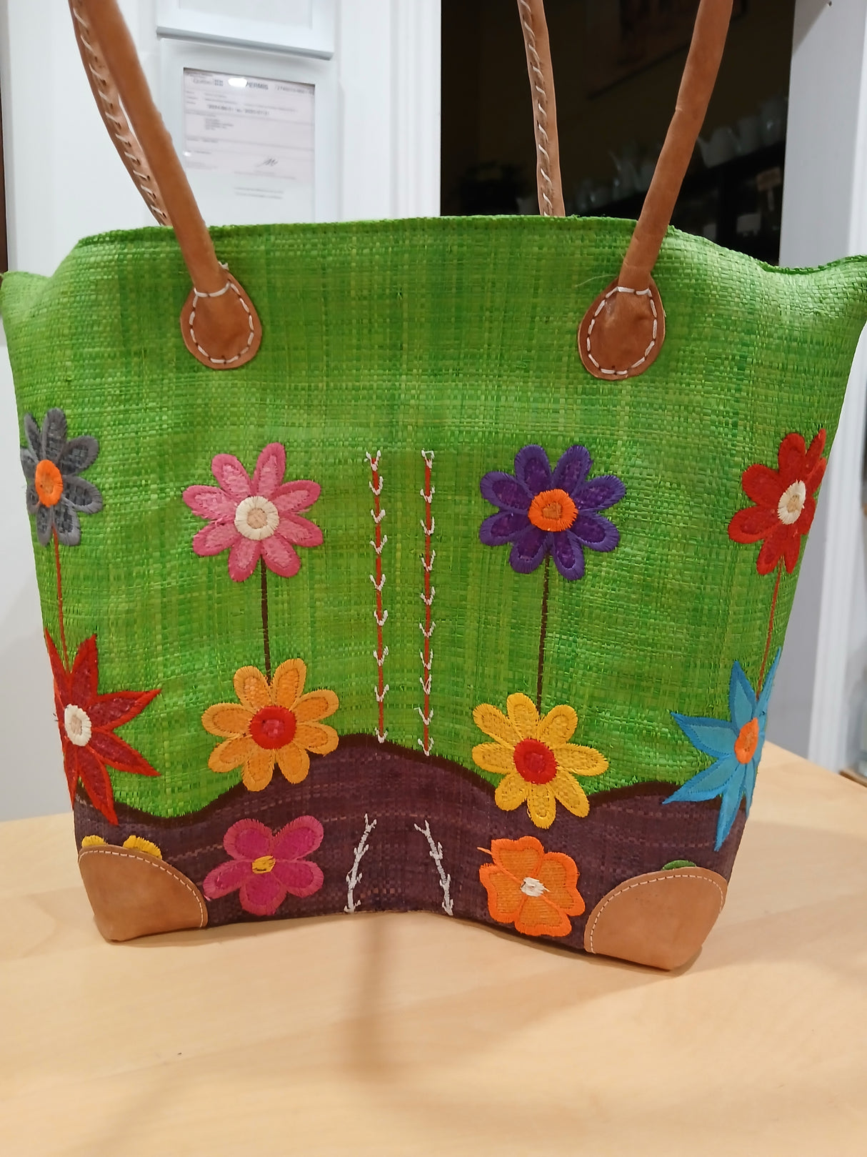 PAN0118 - Sac-panier 'Jardin de fleurs'