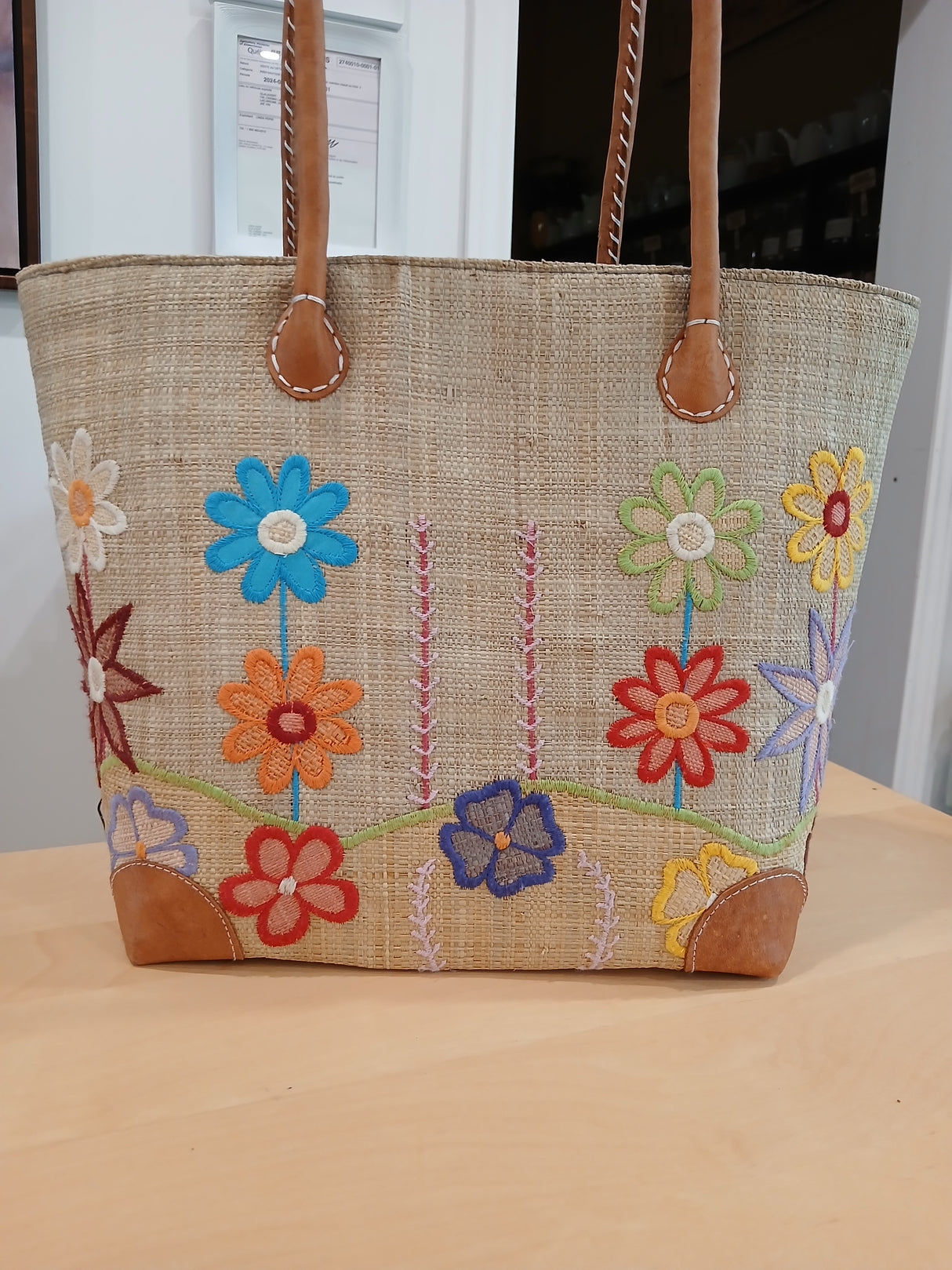 PAN0134 - Sac-panier 'Jardin de fleurs'
