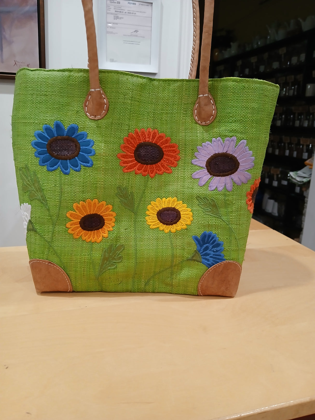 PAN0136 - Sac-panier 'Marguerites'