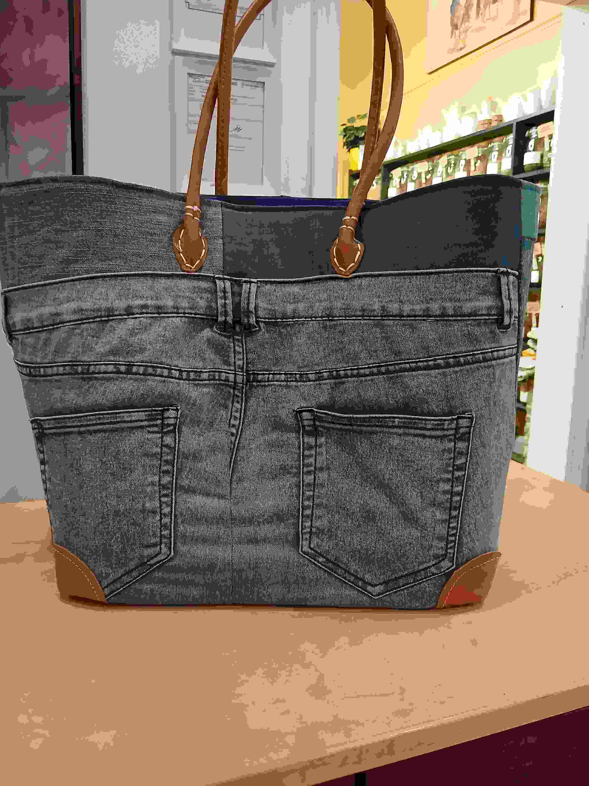PAN0138 - Sac-panier 'Pantalon jeans'