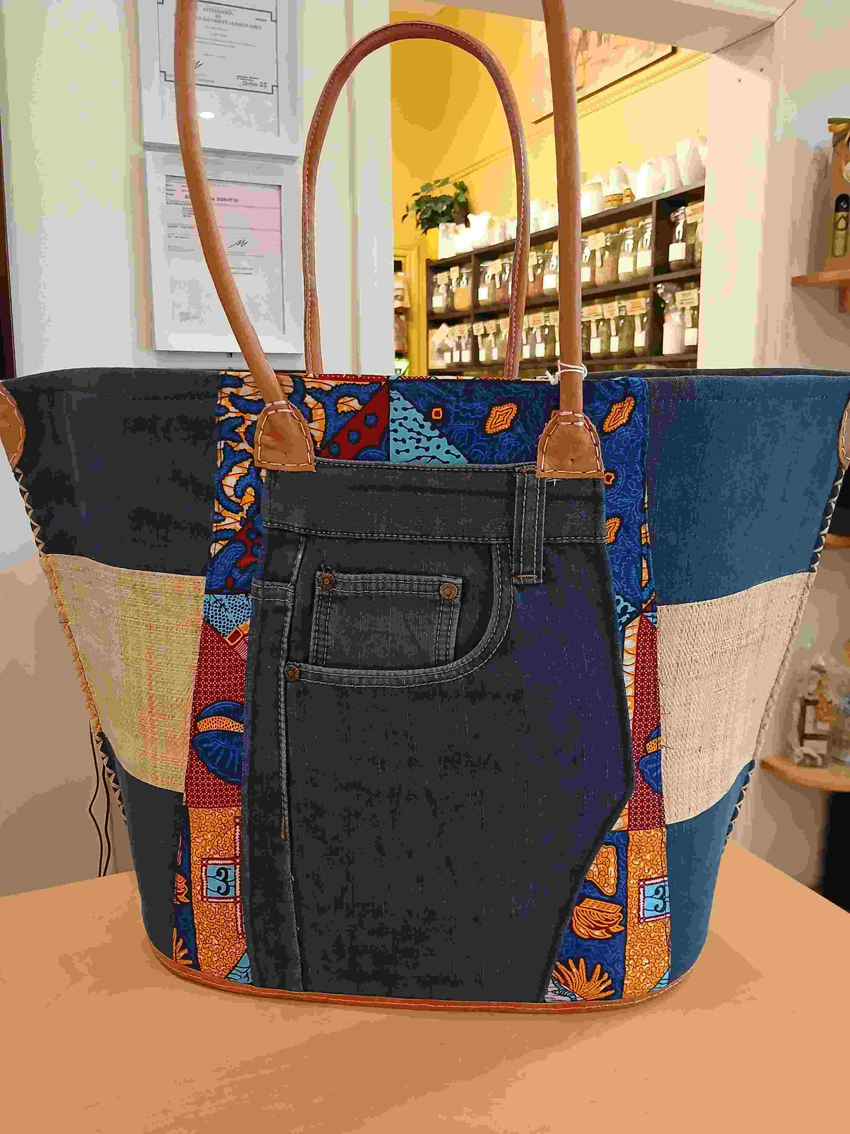 PAN0140 - Sac-panier 'bateau' jeans