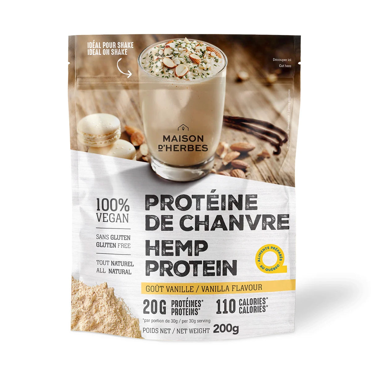 MDH0001 - Protéine de chanvre - Goût de vanille