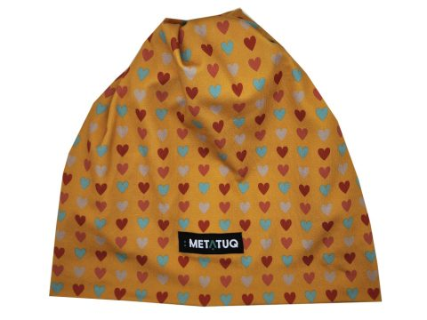 MET0007 - Tuque - 4 en 1 sans pliage - Coeurs-en-jaune