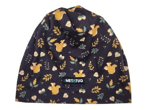 MET0006 - Tuque - 4 en 1 sans pliage - Noisettes et écureuils
