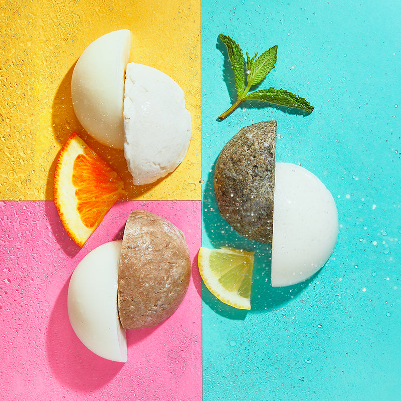 ROS0004 - Duo solide - Shampoing et revitalisant - Bleuet et citron