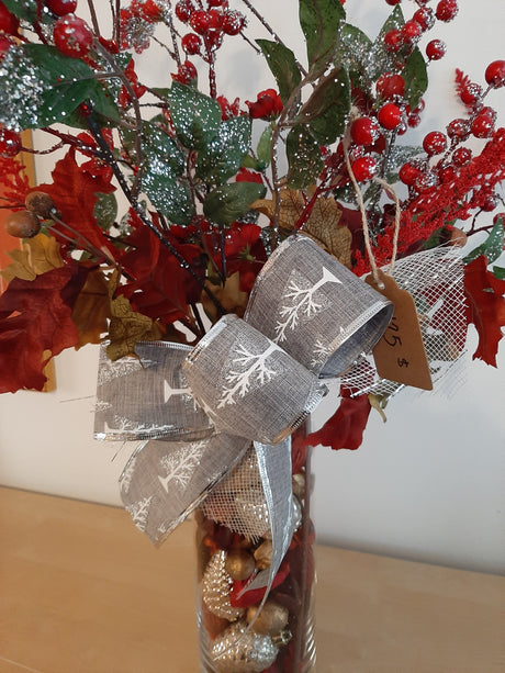 DÉCO-N - Vase de Noël fleuri