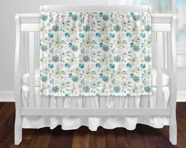 BOC0036 - Couverture minky - coton vert