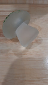 MUS0092 - Champignon en verre avec hiboux peints