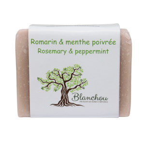 BLA0108 - 1/2 savon au romarin et menthe poivrée/ rosemary and peppermint