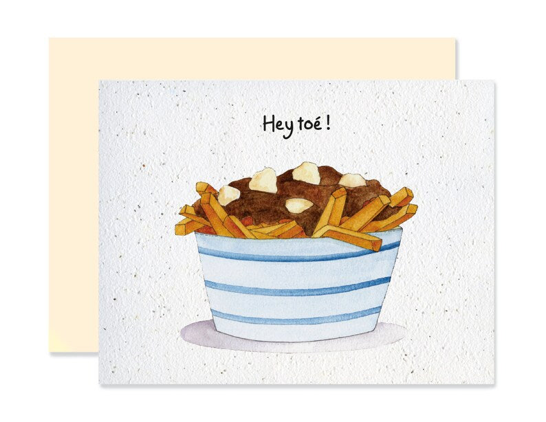 EMM0007 - Carte à planter / Plantable greeting card -  Hey toé!