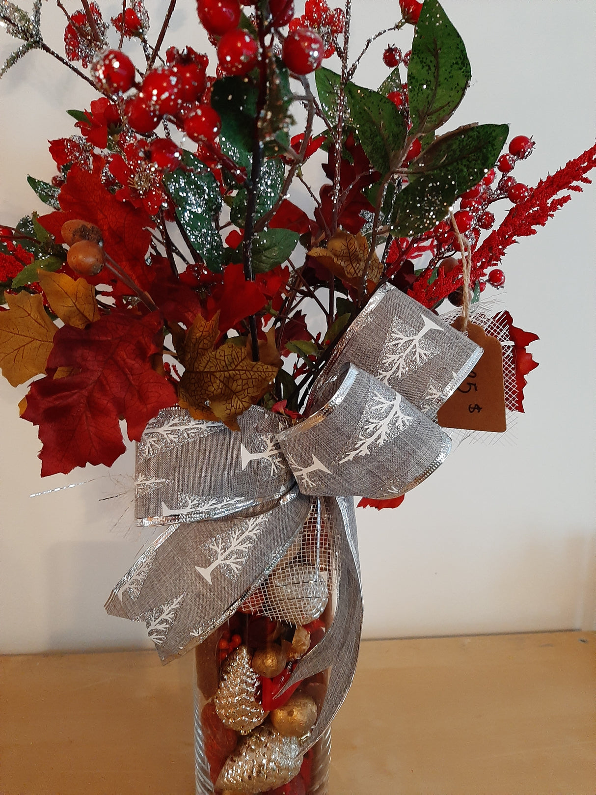DÉCO-N - Vase de Noël fleuri