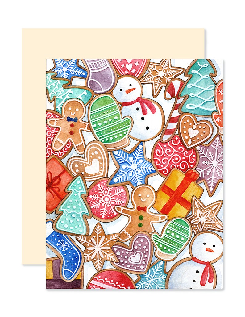 EMM0017 - Carte à planter / Plantable greeting card -  Biscuits de Noël