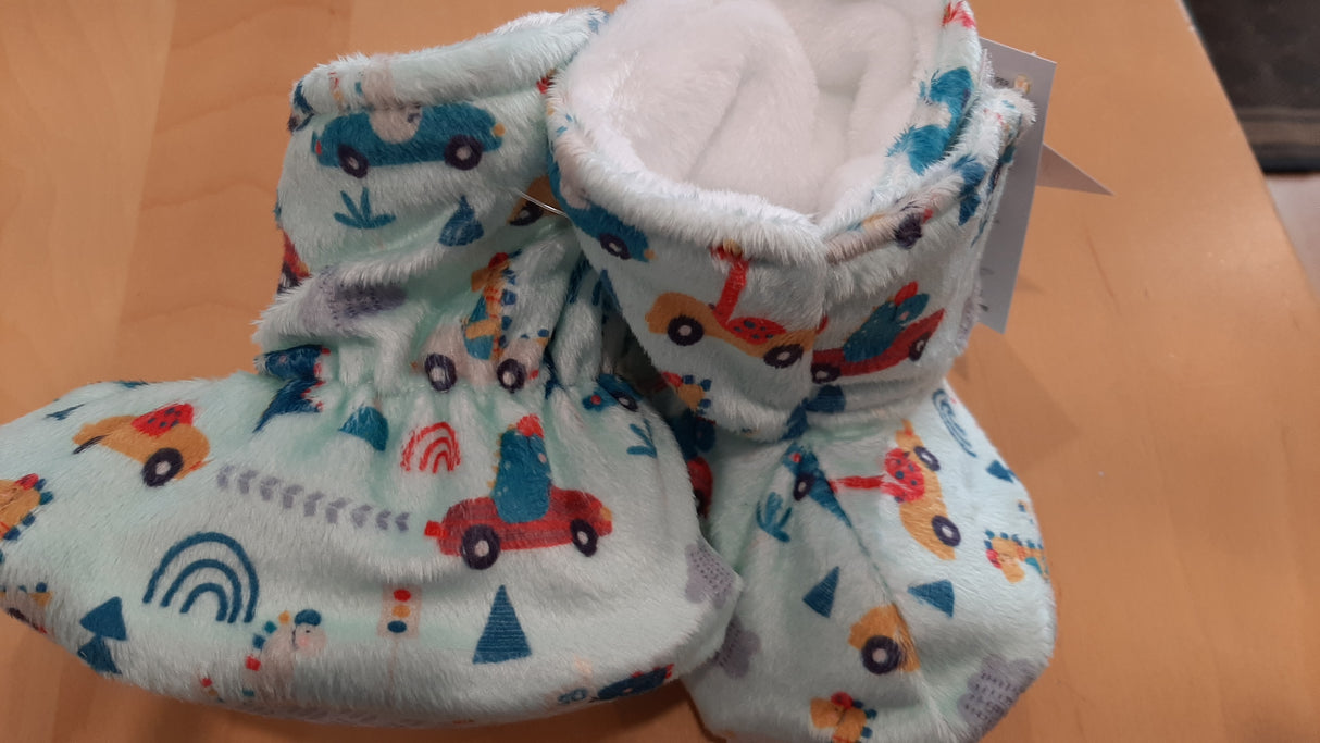 BOC0039 - Pantoufles pour bébé - 24-36 mois - motifs de voitures