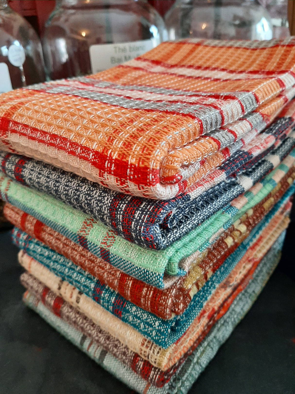 JUD0003 - Linge à vaisselle tissé - coton gaufré