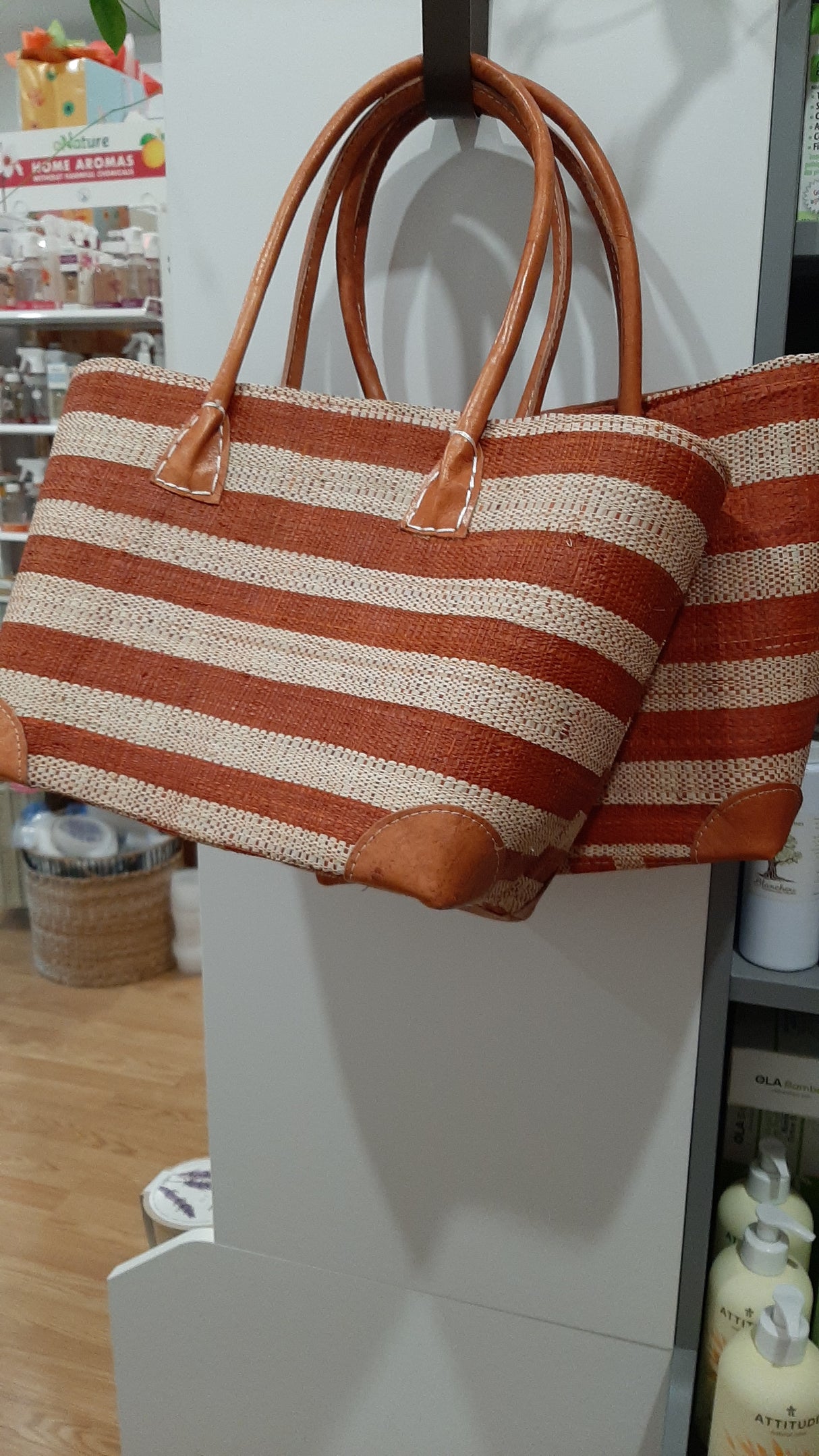 PAN0059 - Panier marin - Petit - beige et roux